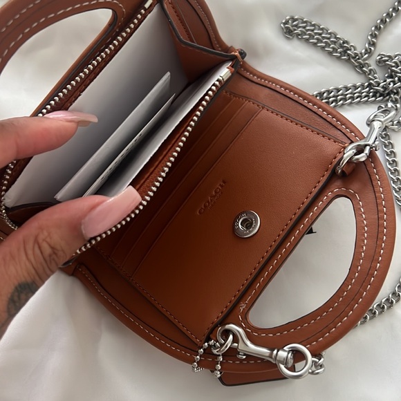 Coach Top Handle Card Case In Crystal Signature Jacquard - Picture 3 of 3